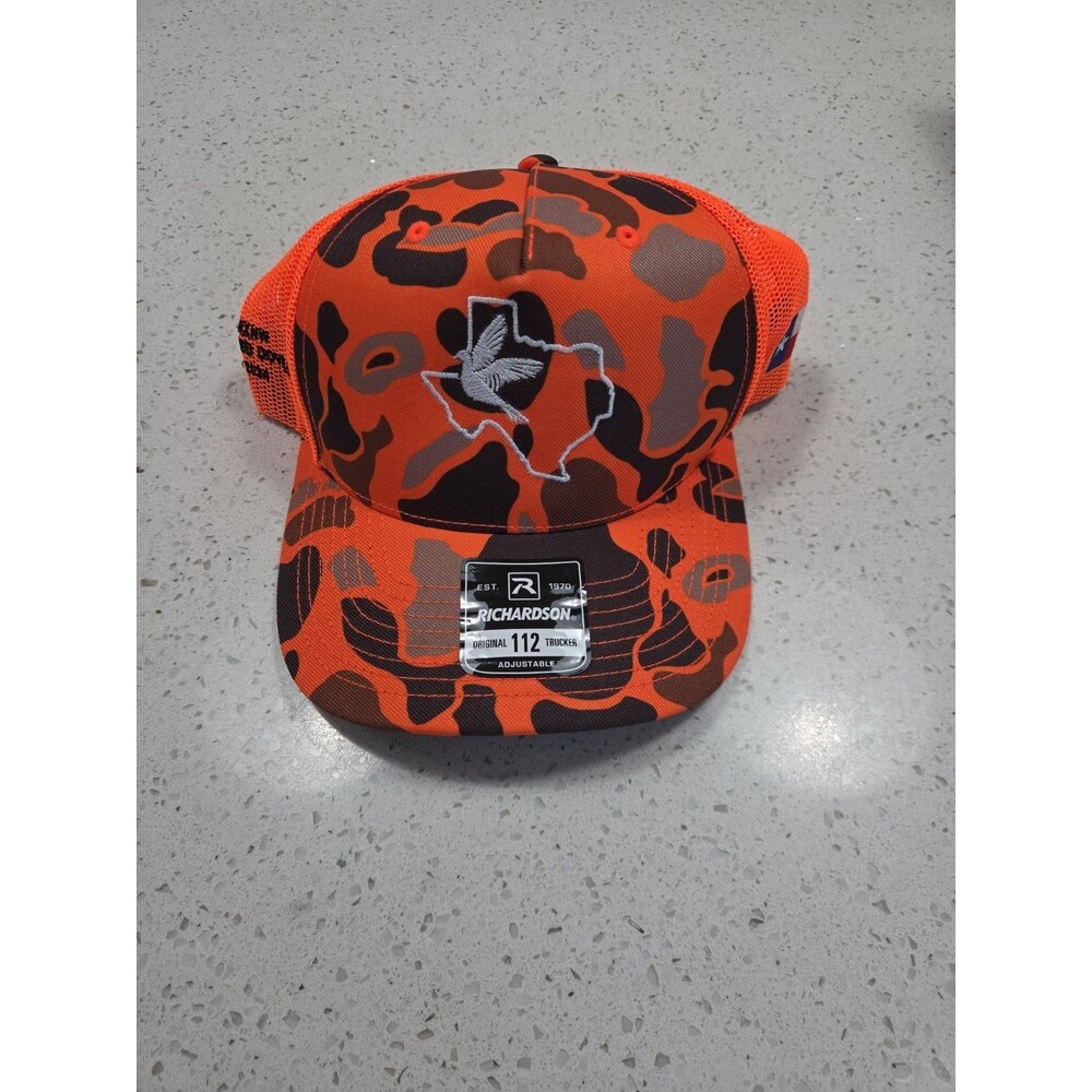 Richardson Trucker 112pfp Orange Camo Texas Dove Hunt Hat